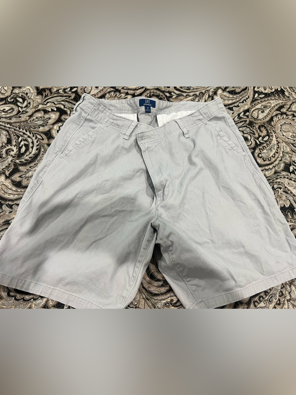 George Light Gray Cotton Casual Shorts